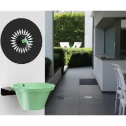 Fontana da Giardino Aquapoint a Parete Wall Fountain Daisy Verde Salvia-Acquapoint Outlet