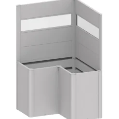 Frangivista con Elemento Vetro per Fioriera BELVEDERE L in Metallo-Biohort New