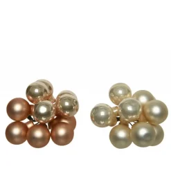 Grappolo 10 Palline di Natale Perla 2 cm. Pezzo Singolo-Kaemingk Online