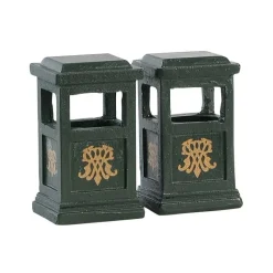 Green Trash Can Set of 2 Cod. 84386-Lemax Hot