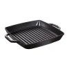 Griglia 2 Manici 23 x 23 cm Nera in Ghisa-Staub New