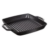 Griglia 2 Manici 28 x 28 cm Nero in Ghisa-Staub Discount
