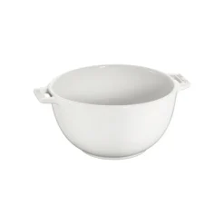 Insalatiera con Manico 18 cm Bianca in Ceramica-Staub Discount