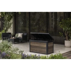 Baule in Resina SIGNATURE DECO BOX 100 NOCE-Keter New