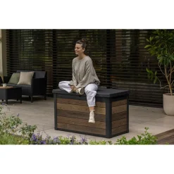 Baule in Resina SIGNATURE DECO BOX 100 NOCE-Keter New