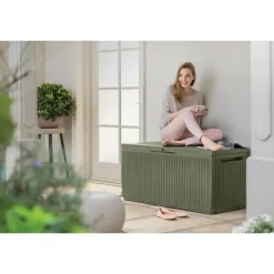 Baule in Resina SPRINGWOOD VERDE-Keter Discount