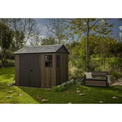 Casetta da Giardino in Resina SIGNATURE APEX 975 NOCE - Doppia scelta di montaggio-Keter Sale