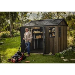 Casetta da Giardino in Resina SIGNATURE APEX 975 NOCE - Doppia scelta di montaggio-Keter Sale