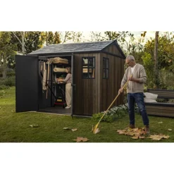 Casetta da Giardino in Resina SIGNATURE APEX 975 NOCE - Doppia scelta di montaggio-Keter Sale