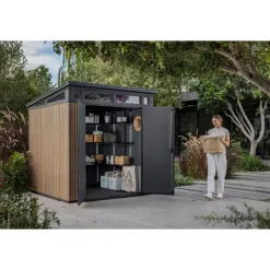 Casetta da Giardino in Resina SIGNATURE PENT 7X7 DOGHE-Keter Clearance