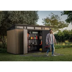 Casetta da Giardino in Resina SIGNATURE PENT 11X7 DOGHE-Keter Sale