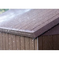 Casetta da Giardino in Resina DARWIN 6x6 Wood con Finestre Frontali-Keter