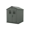 Casetta da Giardino in Resina DARWIN 6x6 Green con Finestre Frontali-Keter Outlet