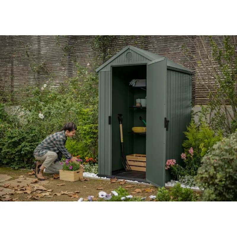 Casetta da Giardino in Resina DARWIN 4x4 Green-Keter Discount