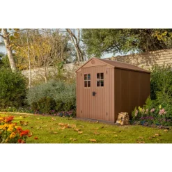 Casetta da Giardino in Resina DARWIN 6x8 Wood con Finestre Frontali-Keter Best