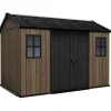 Casetta da Giardino in Resina SIGNATURE APEX 1175 NOCE - Doppia scelta di montaggio-Keter Online