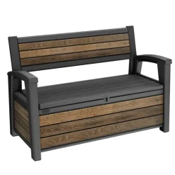 Cassapanca in Resina SIGNATURE DECO BENCH 60 NOCE-Keter Hot