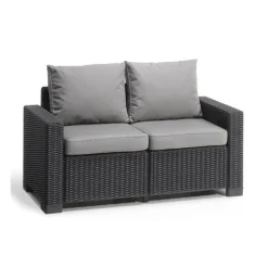 Divano 2 Posti CALIFORNIA Grafite-Keter New