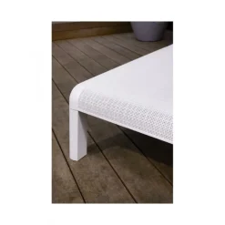 Lettino Prendisole MALLORCA SUNLOUNGER Bianco-Keter Hot