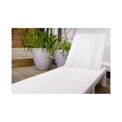 Lettino Prendisole MALLORCA SUNLOUNGER Bianco-Keter Hot