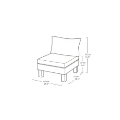 Lounge ELEMENTS Modulo Seduta con Schienale e Cuscino-Keter Sale