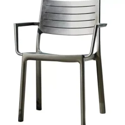 Sedia METALINE Effetto Metallo Scuro-Keter Discount