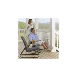 Set 2 Poltrone + Tavolino aperto RIO PATIO Grafite-Keter New