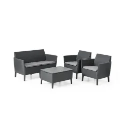 Set Lounge 2 posti SALEMO Grafite-Keter New