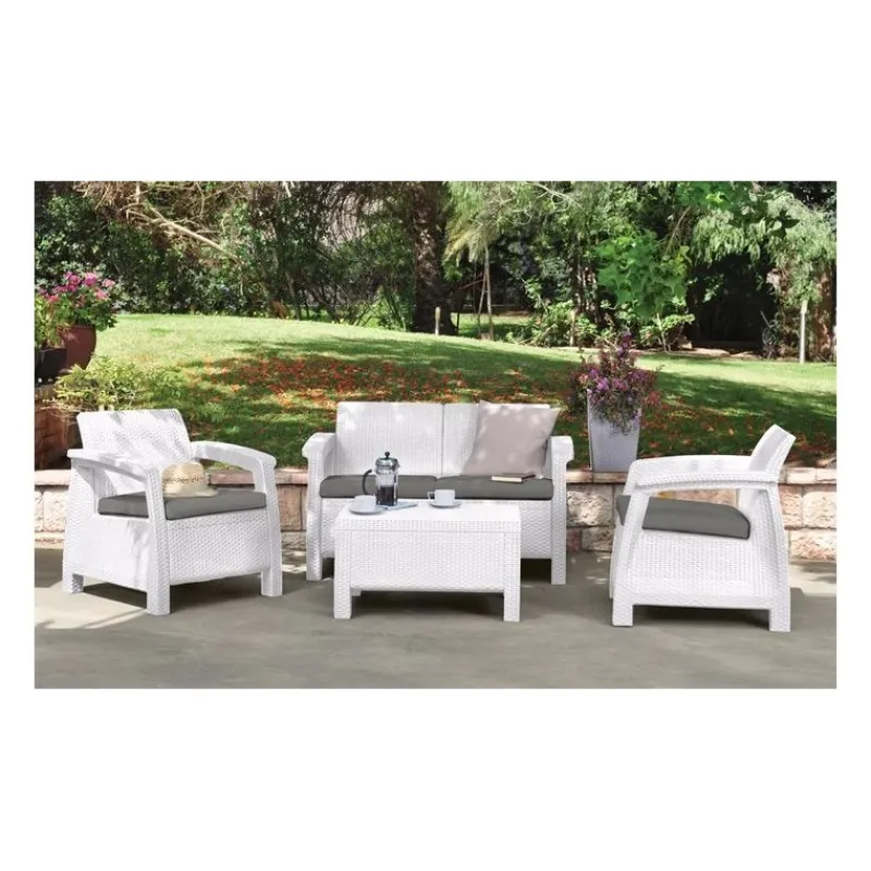 Set Lounge CORFU' Bianco-Keter Outlet