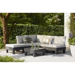 Set Lounge Modulare ELEMENTS Grafite-Keter New
