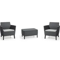 Set Tavolo + Poltrona SALEMO Grafite-Keter Hot