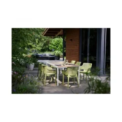 Tavolo PORTO 200 effetto Legno struttura Bianca-Keter Sale