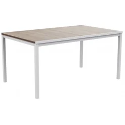 Tavolo PORTO 160 effetto Legno struttura Bianca-Keter Outlet