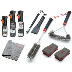 Kit di pulizia per barbecue a gas in acciaio inox Cod. 18283-Weber Outlet