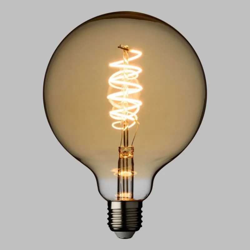 Lampadina E27 Vintage Globo Ø 125 Bianco Caldo 4W a Spirale-Lotti Online
