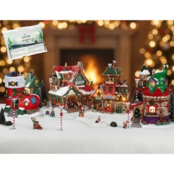Elf Village Deluxe Pack con Neve in Omaggio-Lemax Online