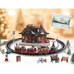 North Pole Railway Pack con Neve in Omaggio-Lemax Hot