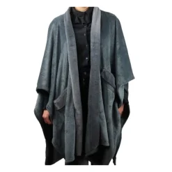 Mantella Calda Gaby Throw 125 x 175 cm Colore Dark Grey-Unique Living Hot