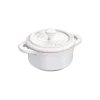 Mini Cocotte 10 cm Bianca Avorio in Ceramica-Staub Discount