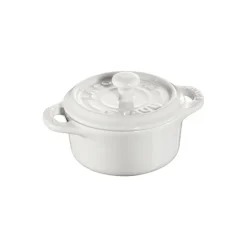 Mini Cocotte 10 cm Bianca in Ceramica-Staub New