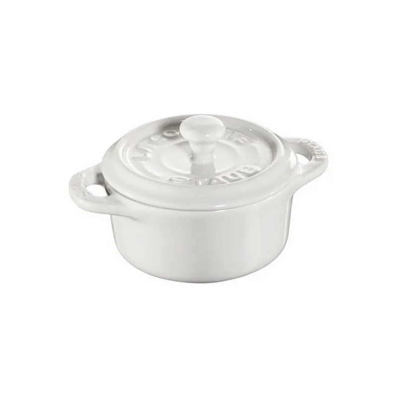 Mini Cocotte 10 cm Bianca in Ceramica-Staub New
