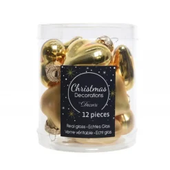 Mini cuori in vetro da appendere. Set di 12-Kaemingk Online