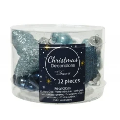 Mini decorazioni in vetro da appendere. Set di 12-Kaemingk