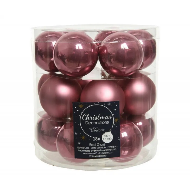 Mini palline in vetro da appendere. Set di 18-Kaemingk