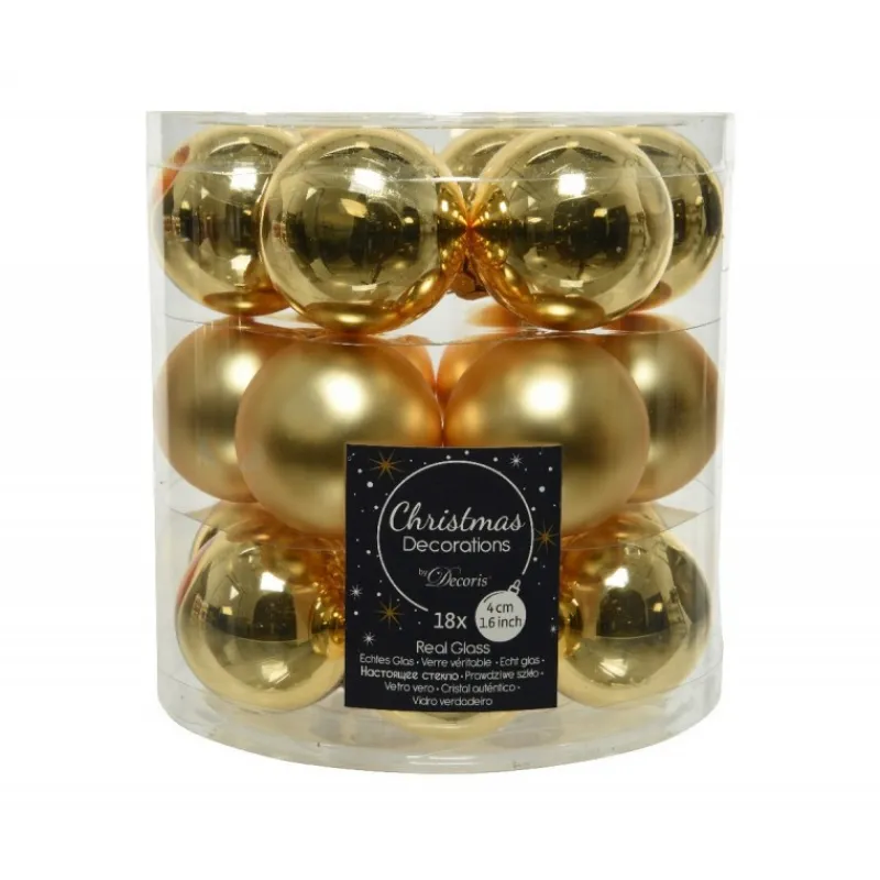 Mini palline in vetro da appendere. Set di 18-Kaemingk Outlet