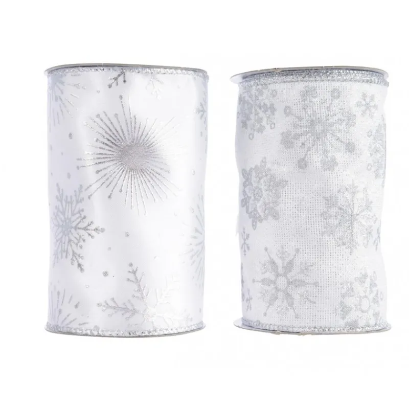 Nastro in Poliestrere Bianco 13 cm. Pezzo Singolo-Kaemingk New