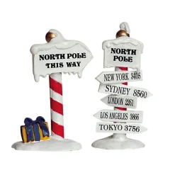 North Pole Signs Set of 2 Cod. 64455-Lemax Best