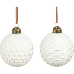 Pallina di Vetro 8 cm Color Bianco. Pesso Singolo.-Edelman Discount