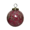 Pallina in vetro da appendere 7,5 cm rosso.-Kaemingk Online