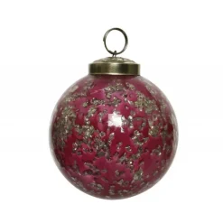 Pallina in vetro da appendere 7,5 cm rosso.-Kaemingk Online